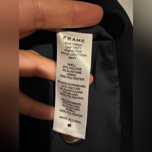 FRAME Piped Cropped Blazer - Picture 8 of 8